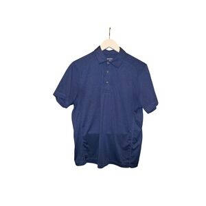UNTUCKIT Mens Small Blue Short Sleeve Performance Polo Shirt Est 2011